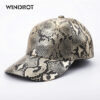 Wholesale Polyester Snake-like Leather Baseball Cap
