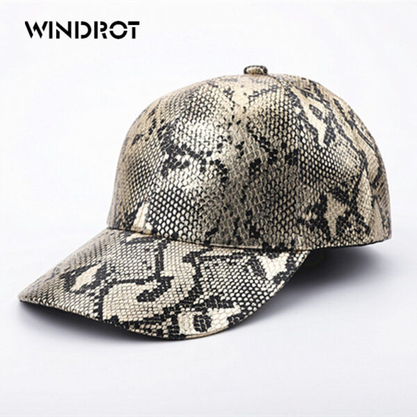 Wholesale Polyester Snake-like Leather Baseball Cap