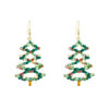 Wholesale Christmas Tree Alabaster Alloy Earrings