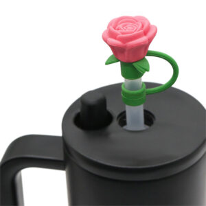 Silicone rose red rose 10mm / Bagged without straw