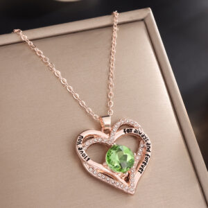 August-light green Diamond-Rose Gold