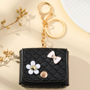 Black / Chanel style bag keychain