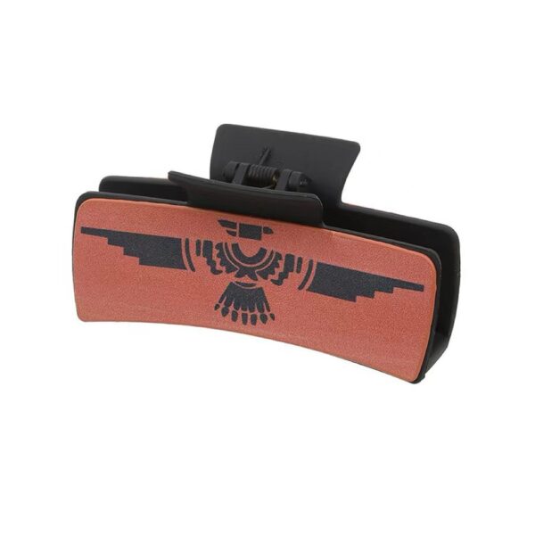 Wholesale Western Style Vintage Printed Leather Hair Clips