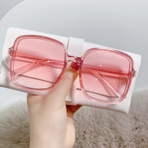 [hd sun protection and uv protection] light transparent pink frame powder tablets