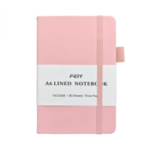 A6 / A6 pink 80 horizontal lined inner pages