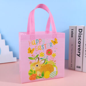 Pink; 22*23*11cm; color printed laminated non-woven fabric