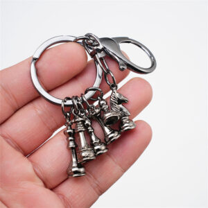 17 Chess Keychain Guns Black