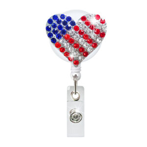 Blue Red White love heart