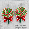 Wholesale Christmas Halloween Earrings Candy Cane Lollipop Wooden Earrings
