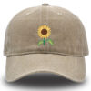 O1CN01pYVccw1SWpymsEQrh__2215918662255-0-cib Wholesale Washed Cotton Sunflower Baseball Caps