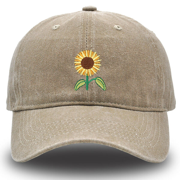 O1CN01pYVccw1SWpymsEQrh__2215918662255-0-cib Wholesale Washed Cotton Sunflower Baseball Caps