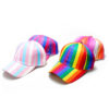 Wholesale New Sunshade and Sunscreen Curved Brim Rainbow Stripe Baseball Cap