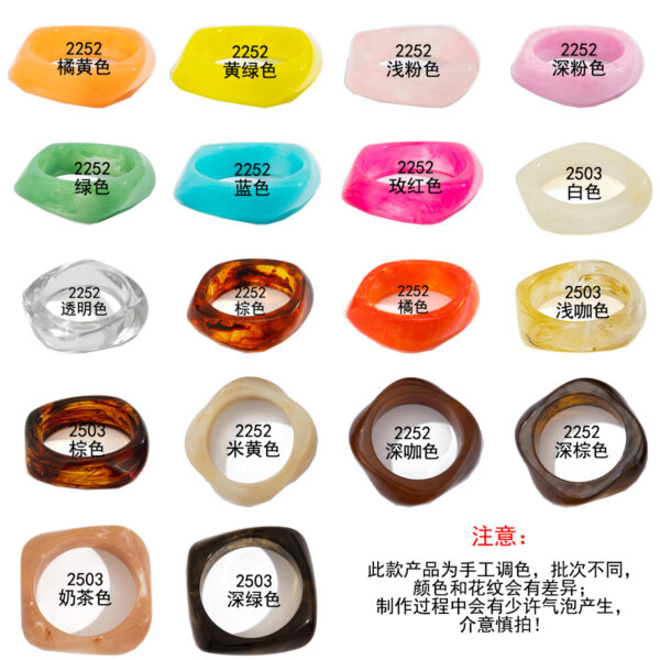 Wholesale Irregular Translucent Acrylic Colorful Geometric Bracelet