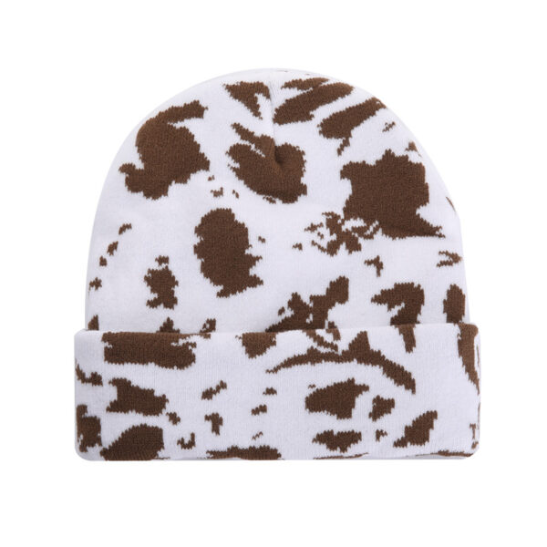 O1CN01pbBjhm1QAjZGyBuiL_962731936-0-cib-1 Wholesale Acrylic Autumn and Winter Leopard Patterned Cow Knitted Wool Hats