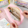 Wholesale Polyester PU Large Capacity Transparent Pencil Case
