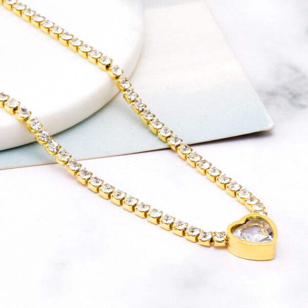 Wholesale Love Heart Pendant Titanium Steel Necklaces