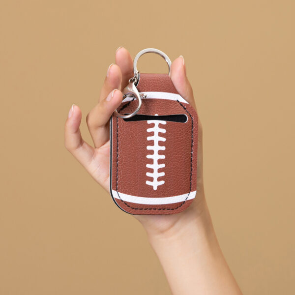 Wholesale Sports Hand Sanitizer Leather Case Key Chain
