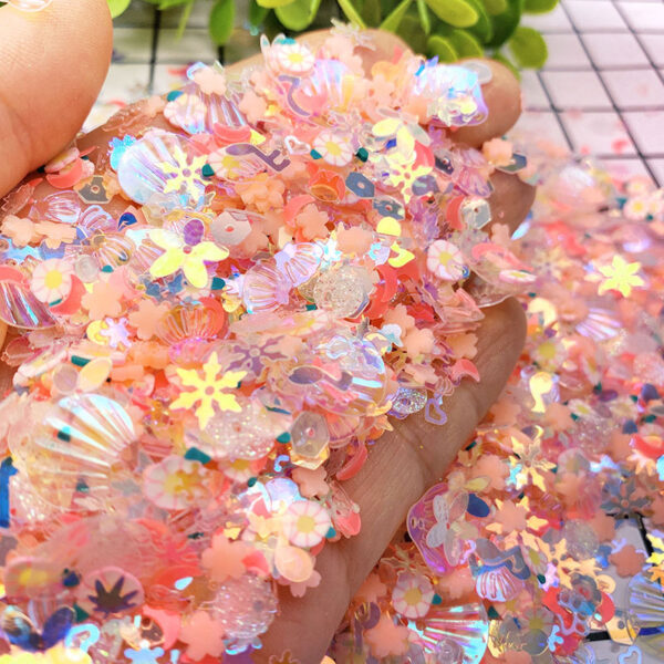 Wholesale Night Light Handmade DIY Five Star Love Moon Blue Mermaid Hime Shell Snowflake Soft Pottery Multiple Sequins
