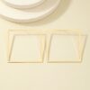 Wholesale Metal Oversized Rectangular Frame Alloy Earrings