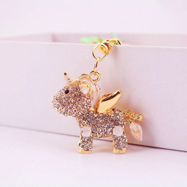 O1CN01pe3dWF1v3dmlpFIgJ_4061786117-0-cib Wholesale Zinc Alloy Diamond Studded Unicorn Keychain