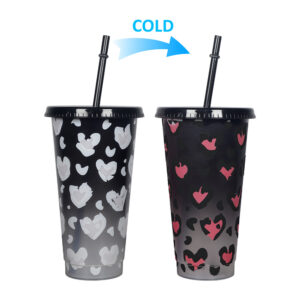 Valentine's day leopard cup (black) / 701-800ml