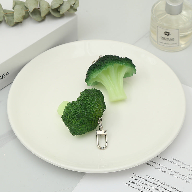 Wholesale PVC Imitation Brooli Creative Keychain