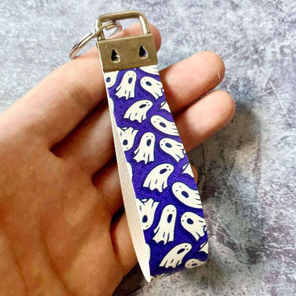 Wholesale Halloween Leather Wristband Keychain
