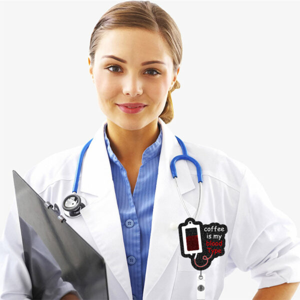 O1CN01peo5ww2NUU54023S4_2216632319966-0-cib Wholesale Glitter Easy-pull Medical ID Retractable Keychain