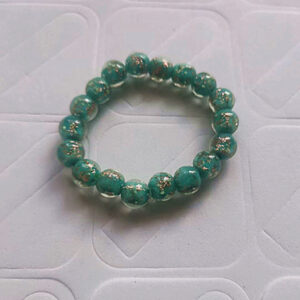 10mm porcelain malachite green glass bracelet 18 pieces/strip