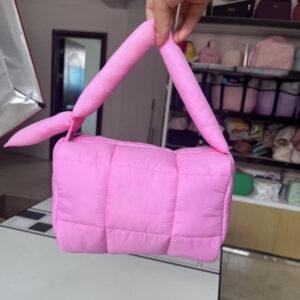 Portable puff bag-rose red [no logo]