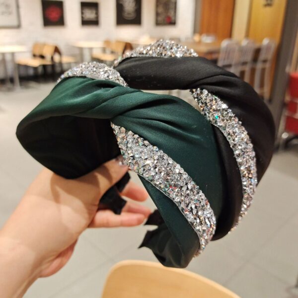 O1CN01pitxT424Cdi5CvEdV__6000000007355-0-cib Wholesale Simple Diamond Strip Wrapped Solid Color Fabric Wide Edge Hair Hoop