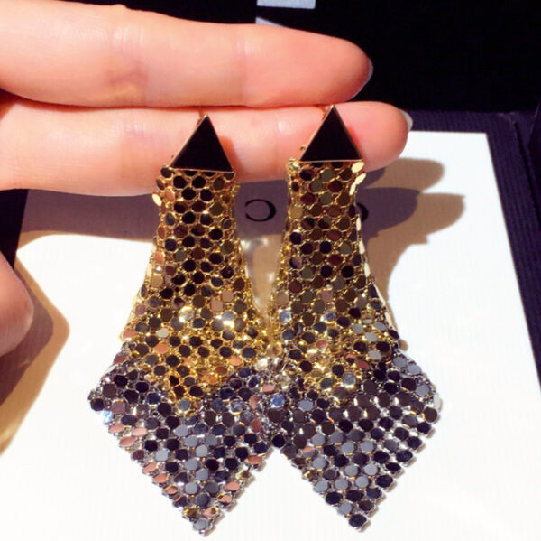 Wholesale Long Sequin Tassel Copper Earrings