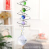 Wholesale Mobis Ring Stainless Steel Rotating Crystal Ball Wind Chime