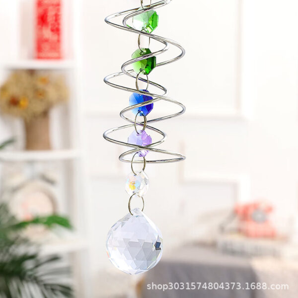Wholesale Mobis Ring Stainless Steel Rotating Crystal Ball Wind Chime