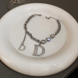 9# bracelet-silver letter D