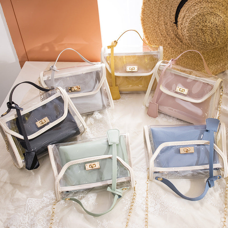 Wholesale PVC Transparent Messenger Bag