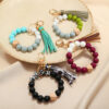 Wholesale Gradient Color Bracelet Silicone Keychain