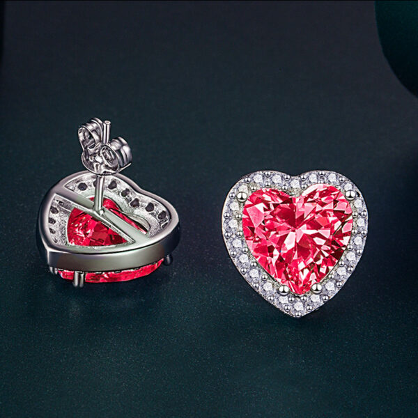 Wholesale Heart Diamond Crystal Alloy Earrings