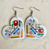 Wholesale Valentine's Day Teacher's Day Popular Heart Shape Leather Earrings