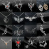 Wholesale Punk Gothic Dark Owl Necklace