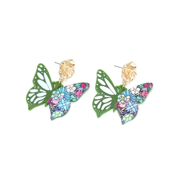 Wholesale Colored Acrylic Butterfly Earrings