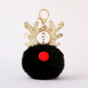 Black / 8cm + gold keychain