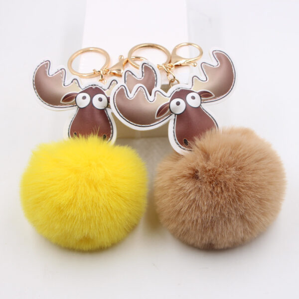 Wholesale Old Goat Hair Ball Alloy Keychain