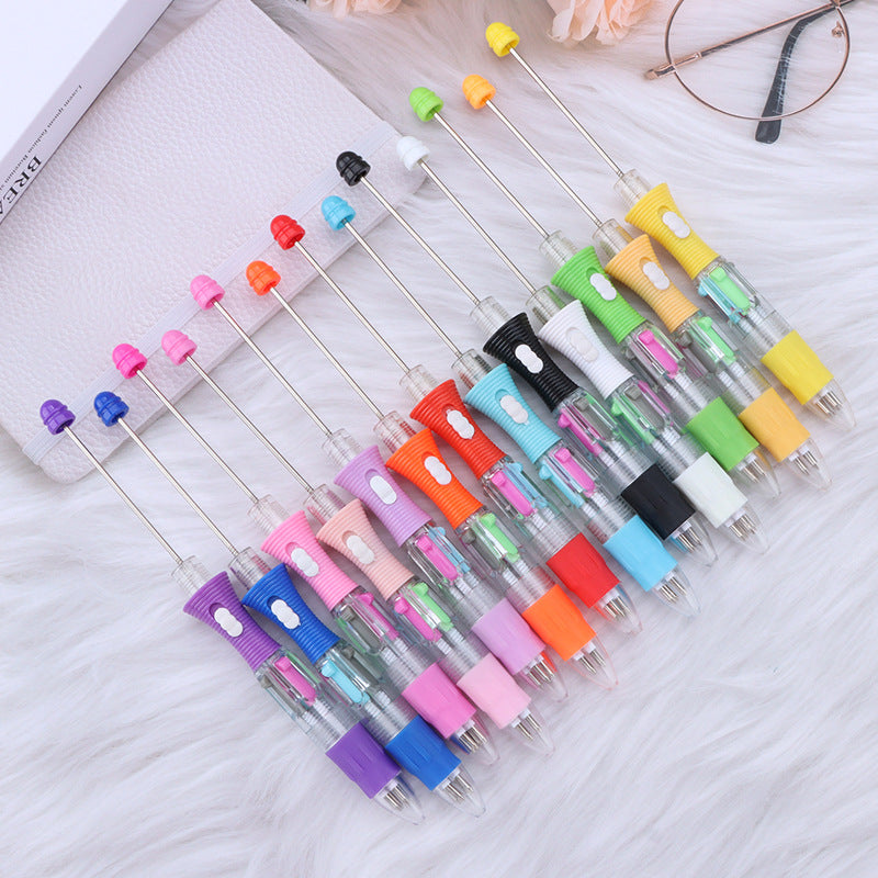 Wholesale LED Light DIY Four-color Visible Transparent Underlined Markers, Press The Ballint Pen For Beadable For DIY For Craft