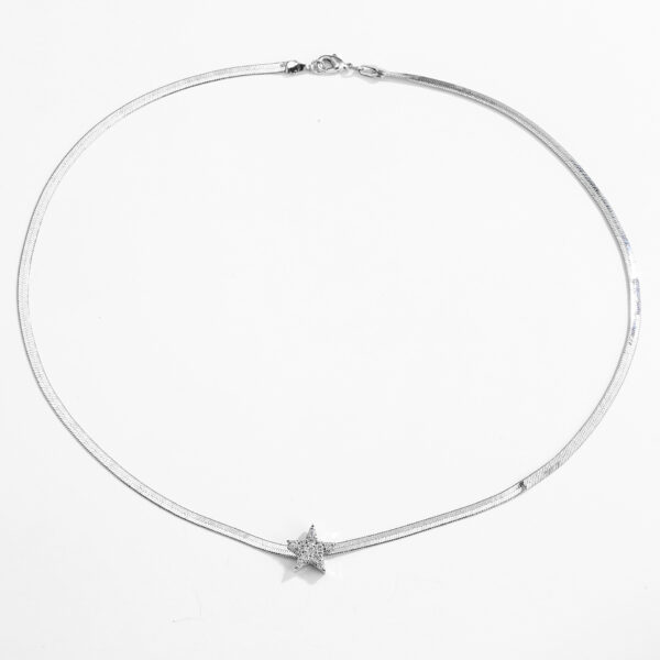 O1CN01q15dv31sNNgIcWaNg_2212151565754-0-cib Wholesale Stainless Steel Blade Chain Love Peach Heart Star Necklace