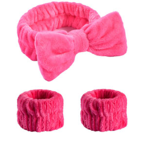 #8 rose red hair band 1 wrist band 2 (flat car seam interface)