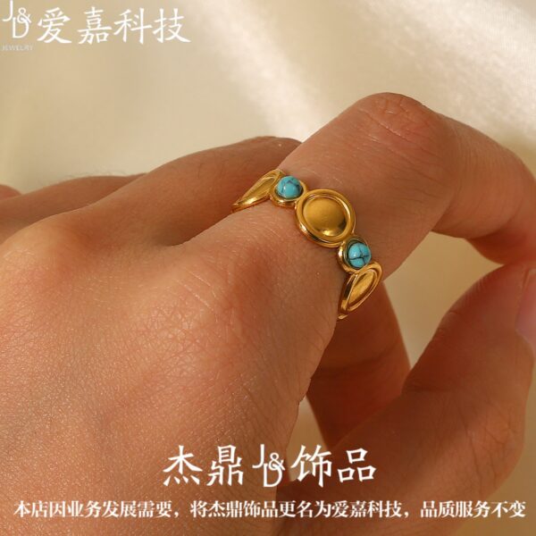 Wholesale Stainless Steel Gold-plated Vintage Rings