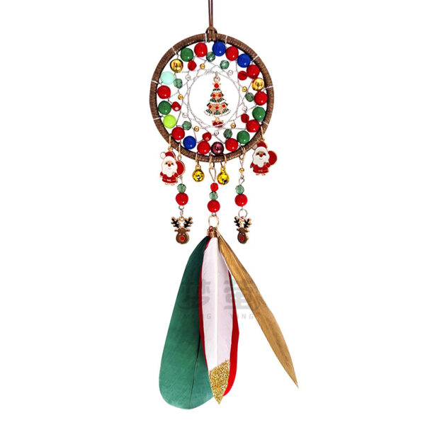 Wholesale Santa Claus Feather Dream Catcher Pendant