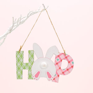 Easter wooden letter pendant HOP
