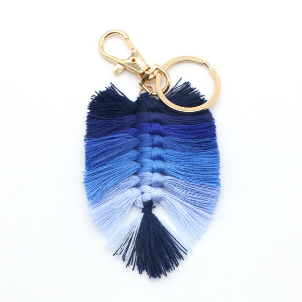 Wholesale Handwoven Cotton Rope Tassel Keychain